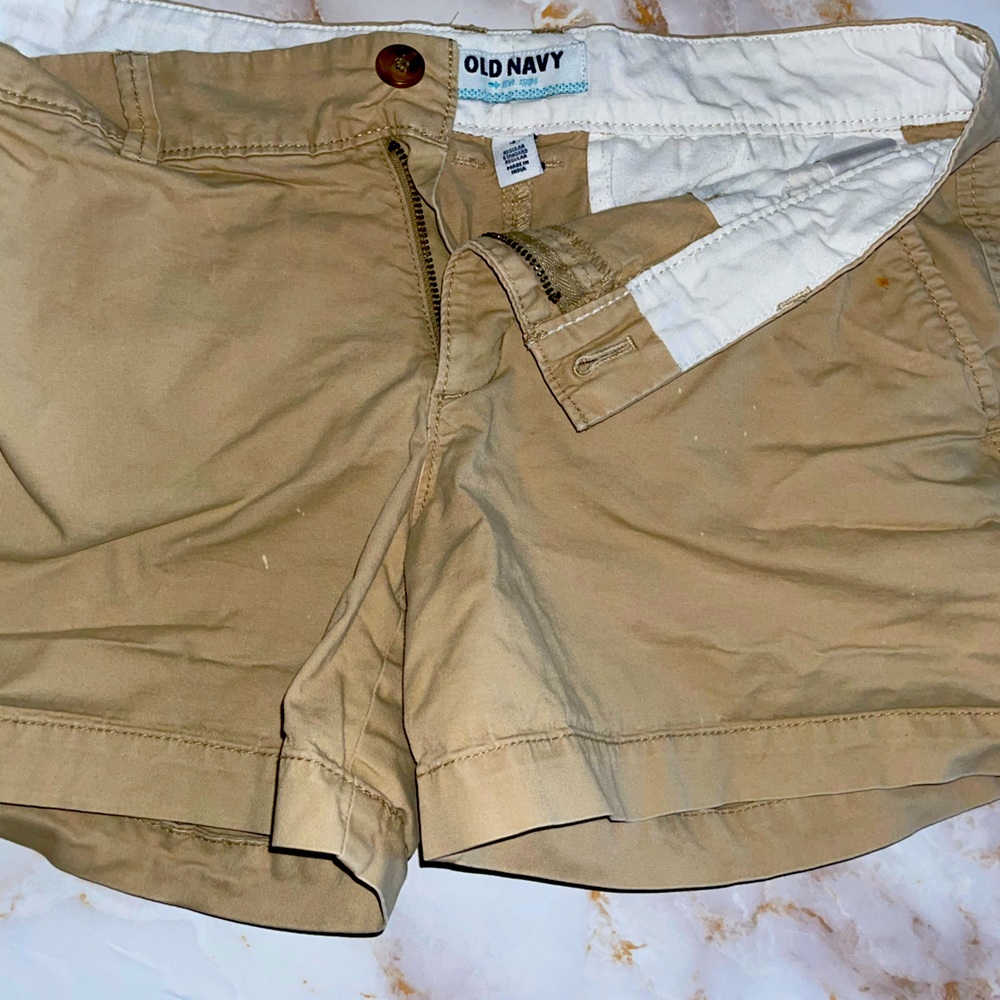 OLD NAVY khaki shorts size four